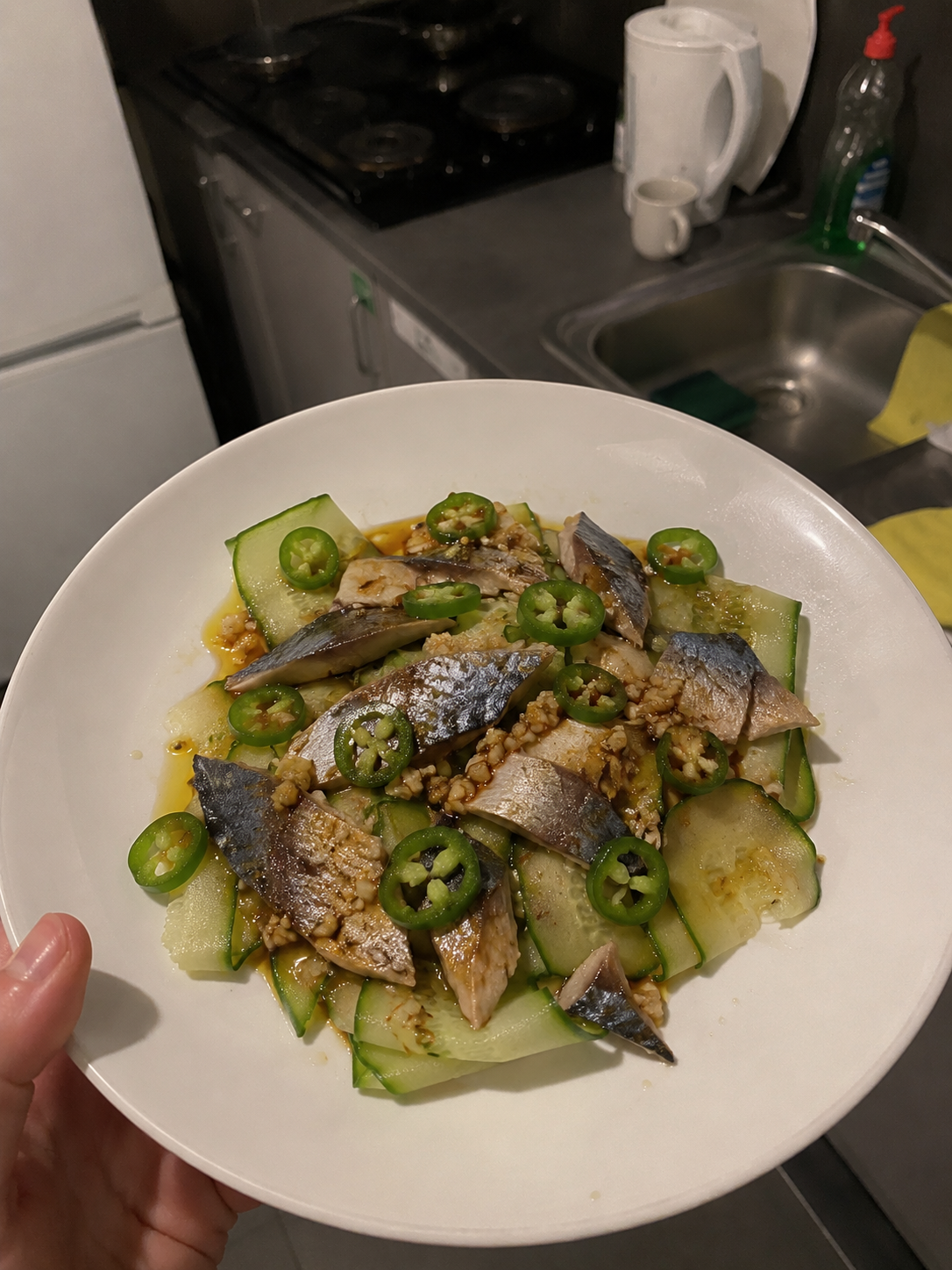 Student budget versions of famous Nobu dishes including black cod miso, crispy rice spicy tuna, yellowtail jalapeño and rock shrimp tempura made with cheap Aldi ingredients in a shared accommodation kitchen under £2 per serving